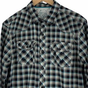 Men's Marc Ecko Plaid Shirt Casual 9825 Sz Large S